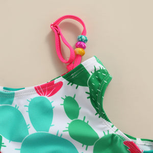 Off Shoulder Cactus Swimsuit with Hat