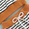 Sleeveless Striped Hoodie Top with Shorts