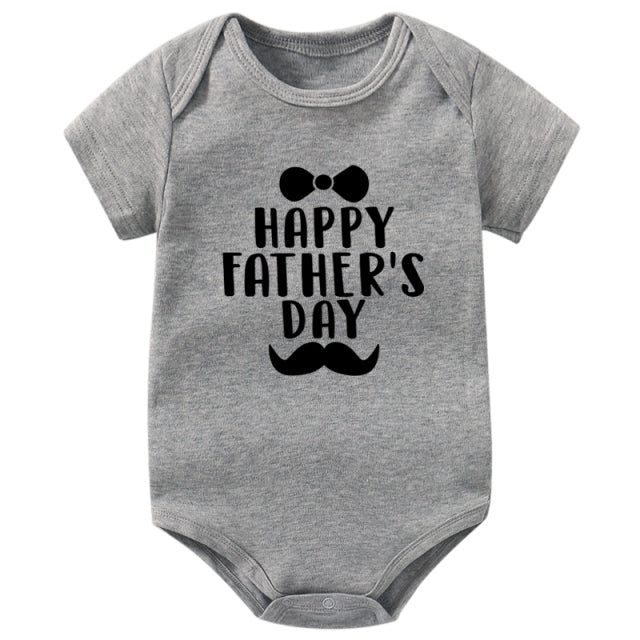 Happy Father's Day Mustache Onesie (5 Colors)
