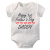 Happy 1st Father's Day Daddy Onesie (5 Colors)