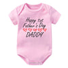 Happy 1st Father's Day Daddy Onesie (5 Colors)
