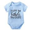Happy 1st Father's Day Daddy Cute Onesie (5 Colors)
