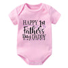 Happy 1st Father's Day Daddy Cute Onesie (5 Colors)