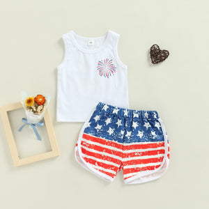 4th of July Fireworks Tank Top & Shorts