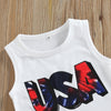 USA Tank Top with Shorts 4th of July Set