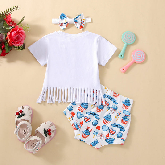 All American Girl Cupcake Tassel Outfit