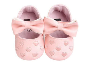 Love Heart Bow Shoes - Bitsy Bug Boutique