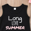 Long Live Summer Tassel Top & Striped Shorts