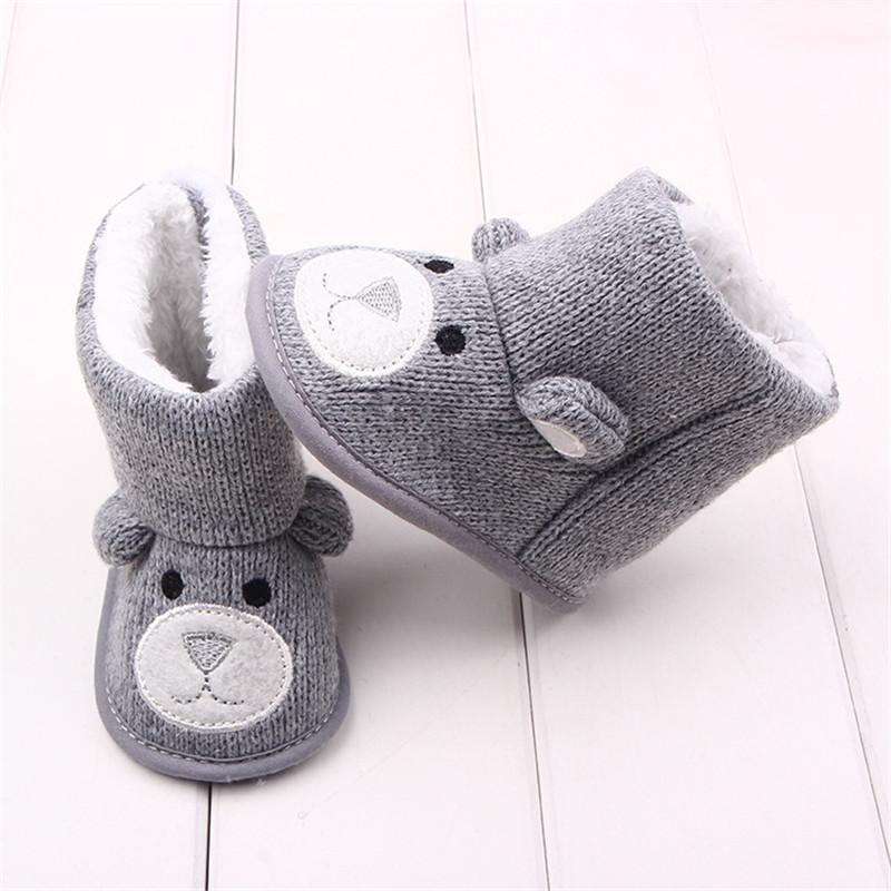 Britt Bear Baby Cuddles Booties- Midday Wolf