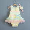 Summer Lace Tutu Dress with Matching Headband (Multiple Colors) - Bitsy Bug Boutique