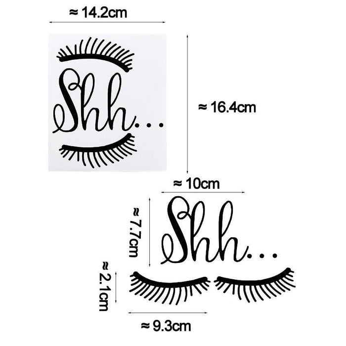 Shhhh Eyelash Wall Stickers - Bitsy Bug Boutique