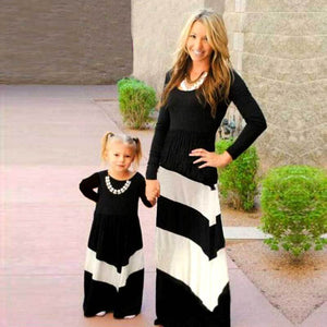 Black White Striped Matching Dresses - Bitsy Bug Boutique