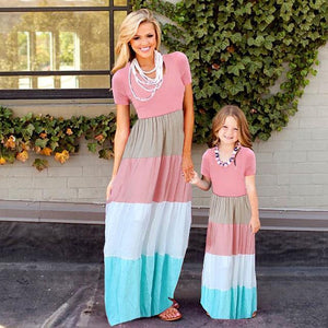 Long Striped Maxi Matching Dresses (Multiple Colors) - Bitsy Bug Boutique