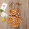 Polka Dot Bow Romper - Bitsy Bug Boutique