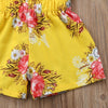Yellow Floral Top Shorts Outfit - Bitsy Bug Boutique