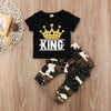 King T-Shirt Camouflage Pants Outfit - Bitsy Bug Boutique