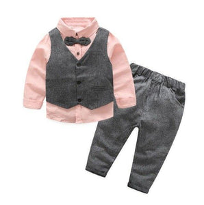 Gentleman Bow Tie Outfit Pink / 6 Toddler