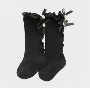 Ruffle Bow Socks - Bitsy Bug Boutique