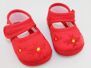 Red Flower Shoes - Bitsy Bug Boutique