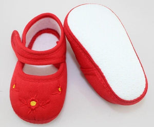 Red Flower Shoes - Bitsy Bug Boutique