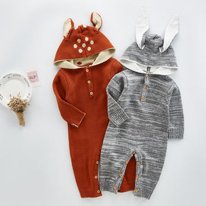 Knitted Animal Rompers - Bitsy Bug Boutique