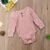 Buttoned Romper Pink / 3 Mo Onesie