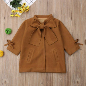 Bow Knot Coat 3 Toddler / Brown Outerwear