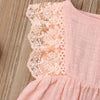 Pink Laced Romper - Bitsy Bug Boutique