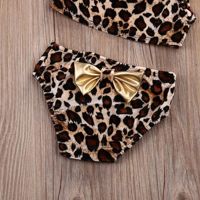 Leopard Print Bikini + Headband - Bitsy Bug Boutique