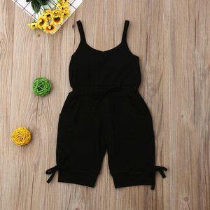 Sleeveless Overall Romper (Multiple Colors) - Bitsy Bug Boutique