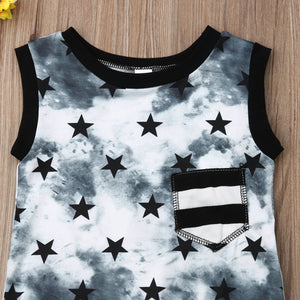 Sleeveless Stars Stripes Onesie - Bitsy Bug Boutique