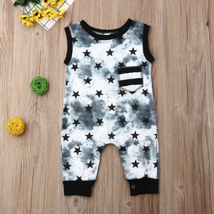 Sleeveless Stars Stripes Onesie - Bitsy Bug Boutique
