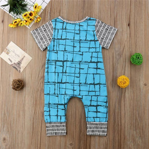 Teal Abstract Romper - Bitsy Bug Boutique