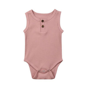 Casual Cotton Onesie (Multiple Colors) Pink / 3 Mo