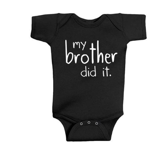 Matching Sibling My Brother or Sister Did It Onesie & T-shirt