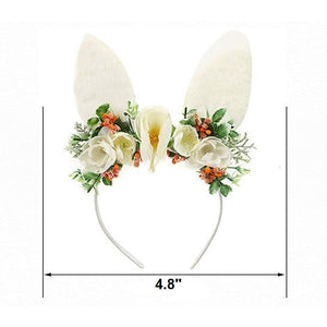 Floral Easter Bunny Ear Headband