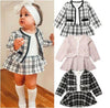 Plaid Dress with Overcoat