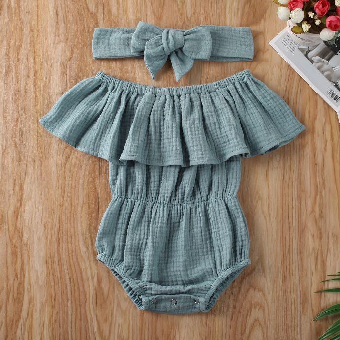 Off Shoulder Romper with Bow